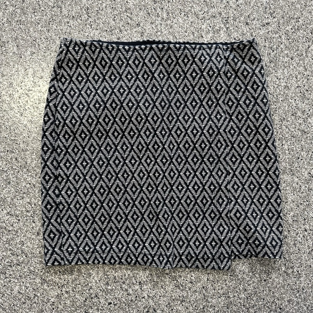 Hollister Mini Skirt Womens S Black Grey Pull Up Asymmetrical Faux Wrap 26x13